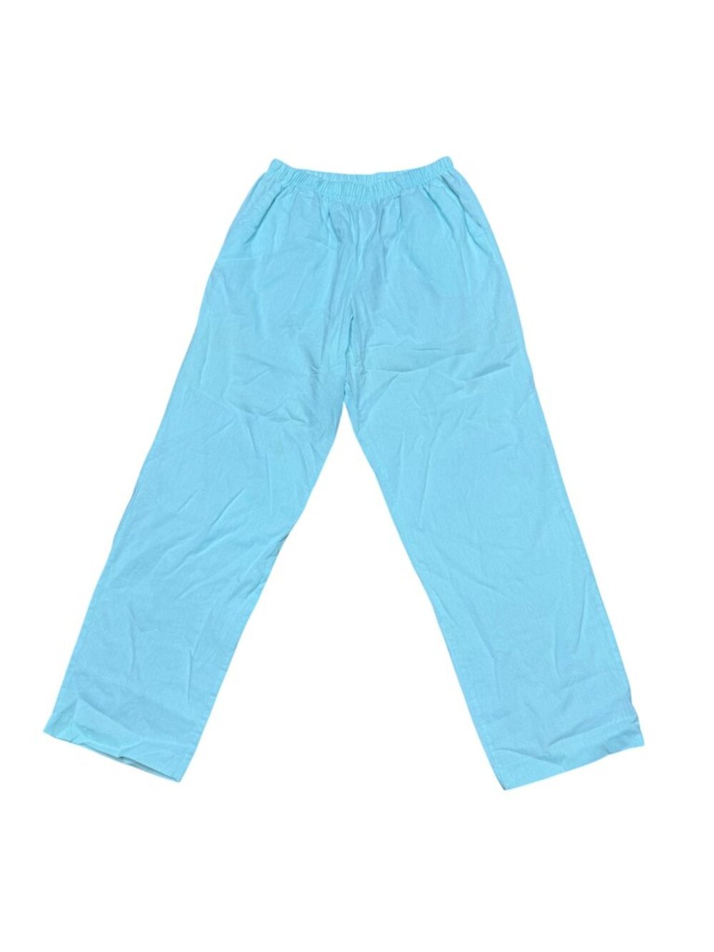 Vintage Victoria Bay Light Blue Elastic Waist Pants Large Cotton Polyester USA